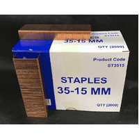 2.3mm x 0.9mm x 34.7mm x15mm 2,000 staples per box